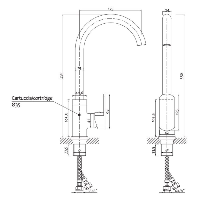 Miscelatore Cucina TONDO