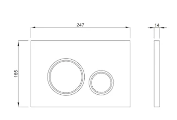 Placca doppio scarico ABS VELA