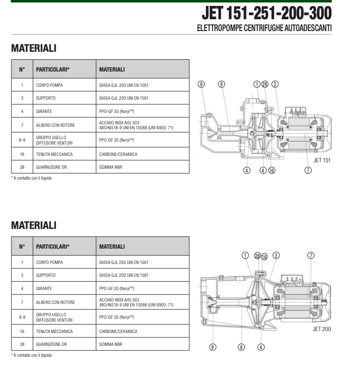 Elettropompa JET centrifuga autoadescante con corpo in ghisa - Alta potenza