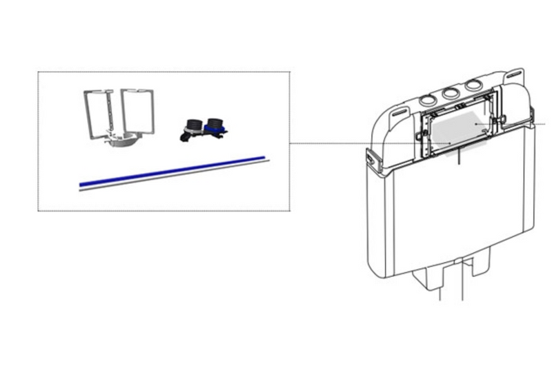 Kit pneumatico per cassetta WC OLI 74