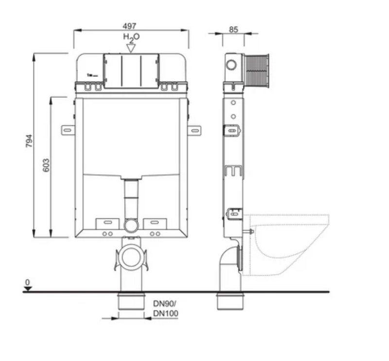 Modulo SET WC 199 per WC sospeso