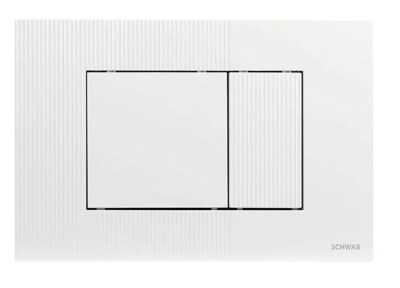 Placca doppio scarico ABS bianca METIS