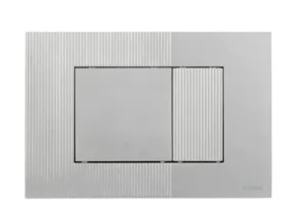 Placca doppio scarico ABS bianca METIS