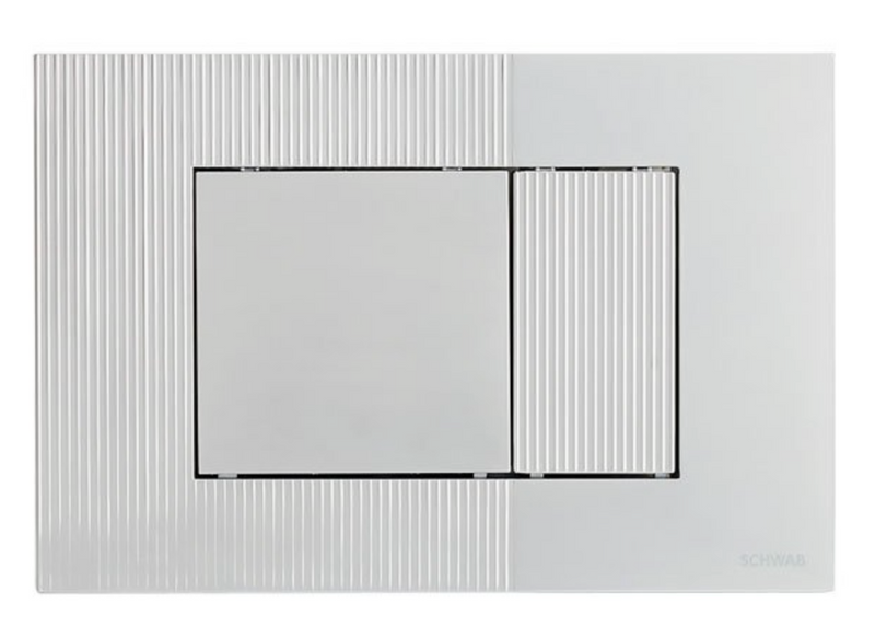 Placca doppio scarico ABS bianca METIS