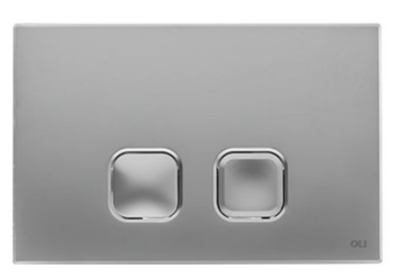 Placca PLAIN doppio tasto per cassetta vaso OLI 74